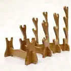 1-4 Tiers Japanese Katana Holder Wood Samurai Stents Sword Knives Display Stand/
