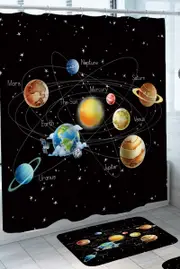 Planets in the Solar System with Names Shower Curtain