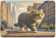 Giant Cat City Brown Mattress Pee Protector, Reusable Incontinence Bed Pads, Waterproof Pads for Bed Washable