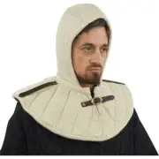 Medieval Arming Cap With Collar Thick Padded Chainmail Coif Armour Renaissance