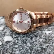 Fossil Ladies Scarlette Three-Hand Day-Date Rose Gold Stainless Watch ES5200 New