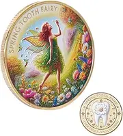 Tooth Fairy Coin,Kids Lost Teeth Metal Commemorative Coin | Portable Lightweight Growth Memorial Medallion for Girls Kid Children
