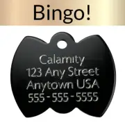 Custom Engraved Dog Tags Personalized Dog Collar Pet Tags Engraved ID BOW TIE