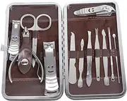 Gogogmee 12pc Manicure Set Stainless Steel Nail Scissors Clippers Travel Nail Care Tools Kit Random Style