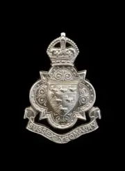 Sussex Yeomanry Cap Badge Hallmarked Silver
