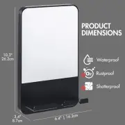 TAILI Shower Mirror Fogless for Shaving with Razor Holder, Fog Free Mirror Showe
