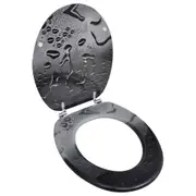Toilet Seats with Hard Close Lids MDF Water vidaXL