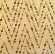 DAVID HICKS Groundworks Hippie Beads Lime Green Brown Linen Remnant New