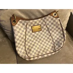 LV Louis Vuitton 白色棋盤格金牌南瓜包 N55215