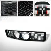 For 05-09 Ford Mustang GT Blk Honeycomb Mesh Front Bumper Grille+Fog Lights Hole (for: Ford)