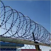 Razor Wire Barbed Wire Razor Barbed Wire, Galvanized Stainless Steel Fence Roll, Outdoor Secure Sites Garden Stretched Spiral Coils, Easy to Bend
