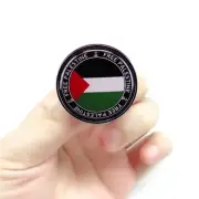 2Pcs 1.18"×1.18" Free Palestine Brooches