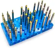 34PCS High Precision Gem Dopsticks Set, Diameter 6MM Length 65MM Gemstone DOP Stick with Storage Box Stone Faceting Grinding Tool (34PCS)
