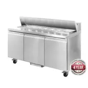 Thermaster Three Large Door Sandwich Bar - Salad Bar Fridges (SLB180) - SLB180