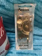 NOS Vintage 50s Amerock Bright Brass Window Sash Latch Lock & Screws