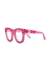 GUCCI Pink Sunglasses Swarovski Crystals Hart Hearts Shades Glasses Nwt