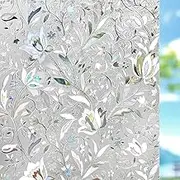 Kromapolis Window Film Privacy - Frosted Glass Decorative Film, Static Clings, No-Glue (17.5 x 157.4 inch)