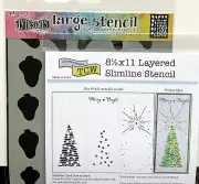 2 New Large Christmas Theme Stencils for Your Paper Crafting Projects See Photos