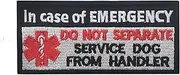 [Blimark] Service Dog in Case of Emergency Do Not Separate from Handler Patch, Medic Paramedic Star of Life Vests, Harnesses Patch, Hook and Loop，Embroidered Emblem Patch for Working Dogs Warning Vest Collar