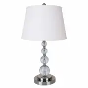 Ore International Crystal Table Lamp - Chrome