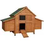 Chicken Coop Rabbit Hutch 150cm x 68cm x 96cm Large House Run Cage Wooden Outdoo