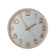 Minimalist Design Light Grey Round Analog Wall Clock 33 cm