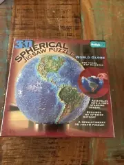 3d Spherical Jigsaw Puzzle World Globe 530 Piece Puzzle Sealed Buffalo Games