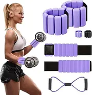 wrist & ankle weights for women, wearable strong arm & leg weights set