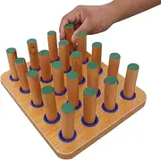 Finger Exercise Pegboard,Wooden Pegboard Finger Dexterity Pegboard Hand Rehabilitation Board Pegboard Wooden Pegboard for Finger Training Exercise