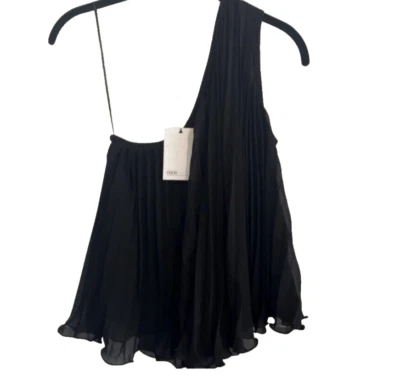 ASOS NWT One Strap Flowy Pleated Ruffle Top Size 4
