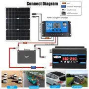 Solar Power System Solar Panel Battery Charger 4000W Solar Inverter Complete Kit