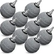10 Pieces 2 Inch Air Stones for Aquarium Air Stone Ball Bubble Diffuser Release Tool Fish Tank Air Bubbler for Aquarium Air Pumps Fish Tanks Buckets Ponds and DWC Reservoirs Accessories, Gray