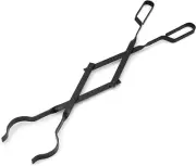 Outdoor Campfire Fireplace Tongs, 26" Long, Log Grabber, Black