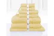 Super Plush 100% Fresh Combed Cotton Bathtowel Set 7PC Yellow