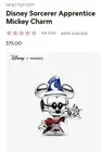 Authentic Pandora #792954C01 Disney Sorcerer Apprentice Mickey Charm