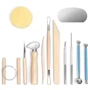 Clay Tools,12PCS Pottery Clay Sculpting Tool Set