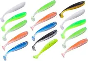 ifundom 15pcs Shape Tail Silicone Fish Shape Color Fishing Baits for Enhanced Success Water Present for Fishing Enthusiasts and Contestants Random Color
