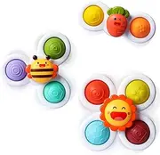 Strong Suction Cup Spinner Toys, Baby Fidget Spinner Toy Sensory Bath Toys for Toddlers 1-3, Early Education Toy for Airplane Car Table Window Birthday Gift