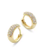 Bloomingdale's Fine Collection Diamond Mini Pave Hoop Earrings in 14K Yellow Gold, 0.35 tcw