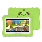 7 Tablet Computer for Kids 2+16G Android Tablet Front Rear Camera Tablet Kids Early Education Learning Machine Parent-Child Gift, Green