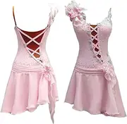[Zagitova] Figure Skating Dress for Women Sleeveless Girls Graceful Applique Competition Dance Outfits Shiny Rhinestone