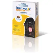 Interceptor Yellow 11-22kg Medium Dogs 3 pack (3 months)