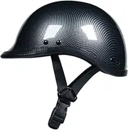 Retro Motorcycle Half Helmet Portable Jet Bowl Helmet ECE Approved Summer Safety Demi Helmets, Men Women Vintage Helmets E,Medium
