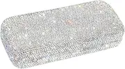 [Amosfun] Rhinestone Eyeglass Case for Shell Glasses Holder Portable Sunglasses Organizer for Women Elegant Design Durable Material Complements Any Interior