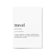 Travel Definition Inspirational Quote Wall Art