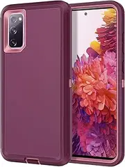 I-HONVA for Galaxy S20 FE 5G Case Shockproof 3 in 1 Full Body Protection [Without Screen Protection] Rugged Heavy Duty Cover Case for Samsung Galaxy S20 FE 5G 6.5 inch 2020, Purple