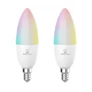 2x Laser 5W E14 Smart RGB LED Bulb Wireless Enabled Google/Alexa/App Control