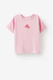 [Cotton On Kids] Cotton On Kids - Clarke Short Sleeve Pyjama Top - Fairy pink marle/jam 12 FAIRY PINK MARLE/JAM