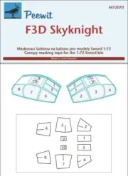 Peewit 1/72 F3D Skyknight Canopy Painting Mask for Sword Models M72070