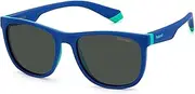 [Polaroid] Kid's PLD 8049/S Sunglasses, Azure Green, 49 mm